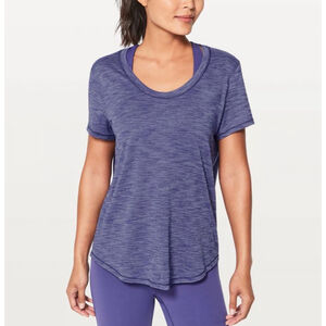 Lululemon Meant to Move Tee Purple Size 6 Lightweight Athleisure Top